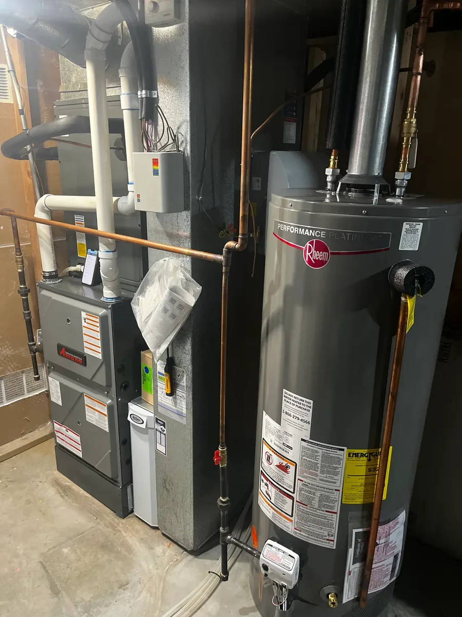 Indoor furnace after replacement in Lake St. Louis, Missouri.