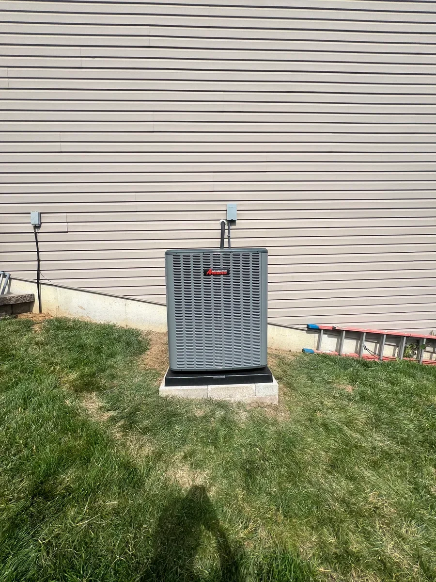 Outdoor air conditioner after replacement in Wentzville, Missouri.
